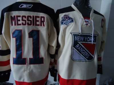 NHL New York Rangers #11 messier white (2012 Winter Classic)