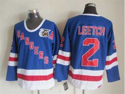 NHL New York Rangers #2 leetch blue jerseys[m&n 75th]