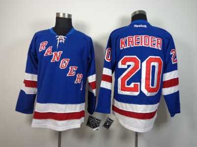 NHL New York Rangers #20 Chris Kreider Blue Home Jerseys