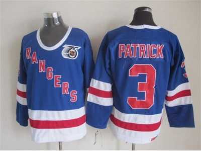 NHL New York Rangers #3 Patrick blue jerseys[m&n 75th]