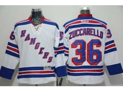 NHL New York Rangers #36 Mats Zuccarello White Road Stitched jerseys