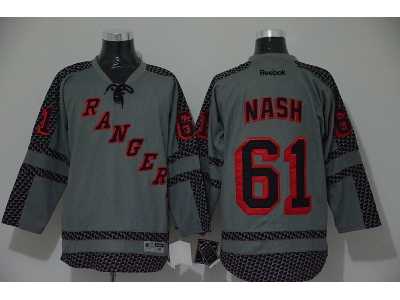 NHL New York Rangers #61 Rick Nash Charcoal Cross Check Fashion jerseys