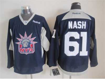 NHL New York Rangers #61 Rick Nash Training dark blue jerseys