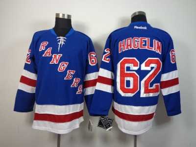 NHL New York Rangers #62 Carl Hagelin Blue Home Jerseys