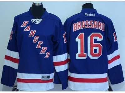 New York Rangers #16 Derick Brassard Blue Home Stitched Youth NHL Jersey