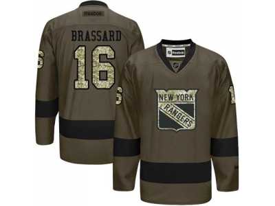 New York Rangers #16 Derick Brassard Green Salute to Service Stitched NHL Jersey