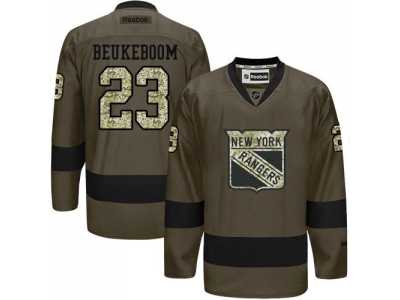 New York Rangers #23 Jeff Beukeboom Green Salute to Service Stitched NHL Jersey