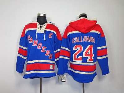 nhl new york rangers #24 callahan blue[pullover hooded sweatshirt]