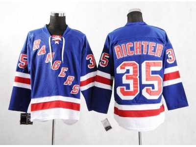 nhl new york rangers #35 richter lt,blue