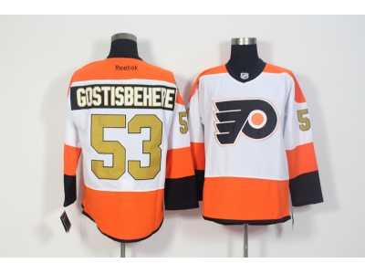 Men's Philadelphia Flyers #53 Shayne Gostisbehere White 3rd Stitched NHL Jersey