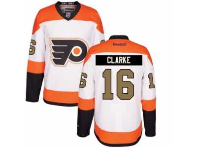 Men's Reebok Philadelphia Flyers #16 Bobby Clarke Authentic White 3rd NHL Jersey