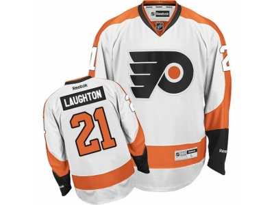 Men's Reebok Philadelphia Flyers #21 Scott Laughton Authentic White Away NHL Jersey