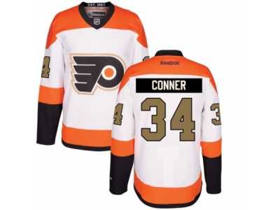 Men's Reebok Philadelphia Flyers #34 Chris Conner Authentic White 3rd NHL Jersey