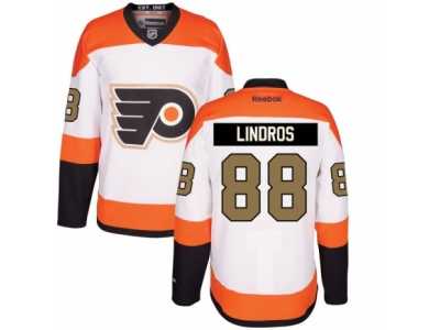 Men's Reebok Philadelphia Flyers #88 Eric Lindros Authentic White 3rd NHL Jersey