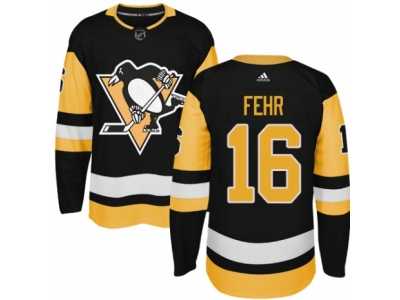 Men's Adidas Pittsburgh Penguins #16 Eric Fehr Authentic Black Home NHL Jersey