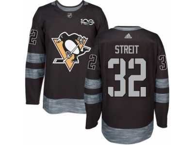 Men's Adidas Pittsburgh Penguins #32 Mark Streit Premier Black 1917-2017 100th Anniversary NHL Jersey