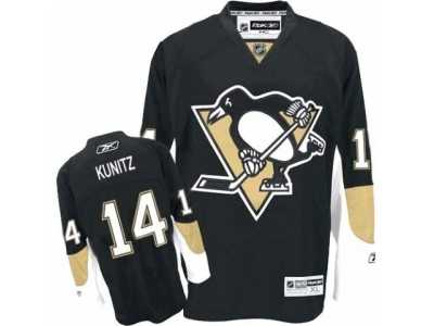 Men's Reebok Pittsburgh Penguins #14 Chris Kunitz Authentic Black Home NHL Jersey