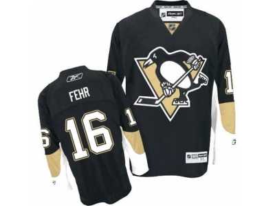 Men's Reebok Pittsburgh Penguins #16 Eric Fehr Premier Black Home NHL Jersey