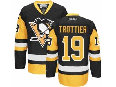 Men's Reebok Pittsburgh Penguins #19 Bryan Trottier Authentic Black Gold Third NHL Jersey