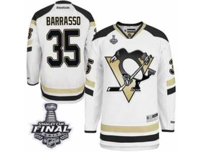 Men's Reebok Pittsburgh Penguins #35 Tom Barrasso Authentic White 2014 Stadium Series 2017 Stanley Cup Final NHL Jersey