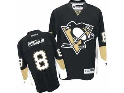 Men's Reebok Pittsburgh Penguins #8 Brian Dumoulin Authentic Black Home NHL Jersey