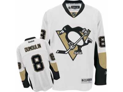 Men's Reebok Pittsburgh Penguins #8 Brian Dumoulin Premier White Away NHL Jersey