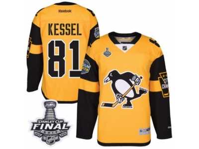 Men's Reebok Pittsburgh Penguins #81 Phil Kessel Authentic Gold 2017 Stadium Series 2017 Stanley Cup Final NHL Jersey
