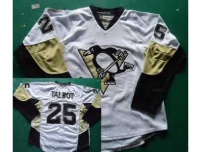 NHL Pittsburgh Penguins #25 Maxime Talbot White Jerseys