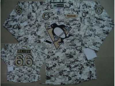 NHL Pittsburgh Penguins #66 Mario Lemieux White Camo Jerseys