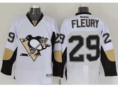 Pittsburgh Penguins #29 Andre Fleury White Stitched NHL Jersey