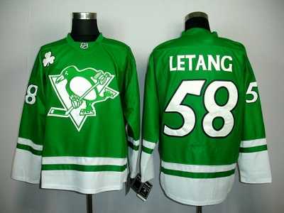 Pittsburgh Penguins #58 letang green