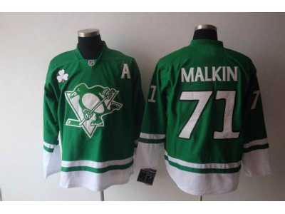 Pittsburgh Penguins #71 Evgeni Malkin green
