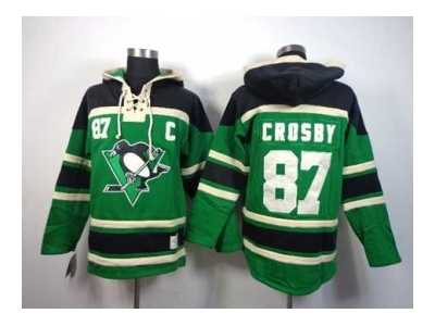 nhl jerseys pittsburgh penguins #87 crosby green[pullover hooded sweatshirt patch c]