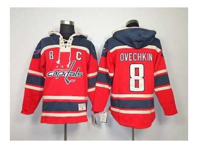 nhl jerseys washington capitals #8 alex ovechkin red[pullover hooded sweatshirt patch c]