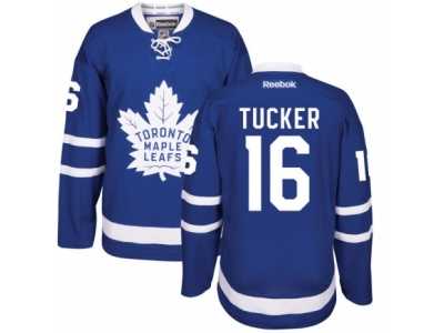 Men's Reebok Toronto Maple Leafs #16 Darcy Tucker Authentic Royal Blue Home NHL Jerseys