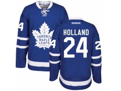 Men's Reebok Toronto Maple Leafs #24 Peter Holland Authentic Royal Blue Home NHL Jerseys