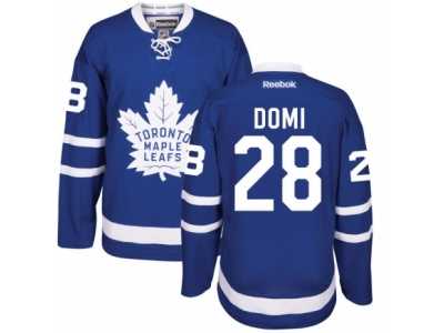 Men's Reebok Toronto Maple Leafs #28 Tie Domi Authentic Royal Blue Home NHL Jerseys
