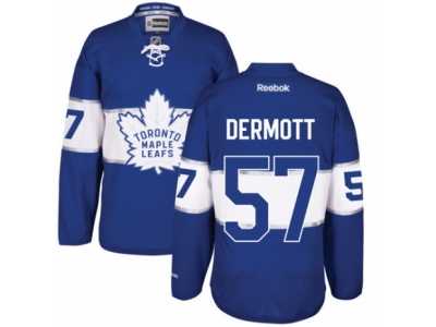 Men's Reebok Toronto Maple Leafs #57 Travis Dermott Authentic Royal Blue 2017 Centennial Classic NHL Jersey