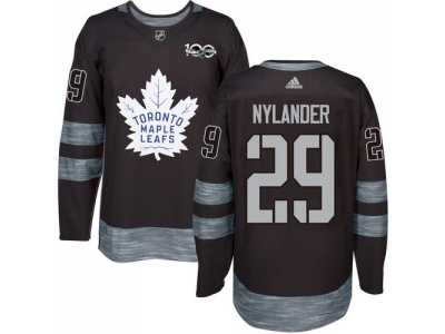 Men's Toronto Maple Leafs #29 William Nylander Black 1917-2017 100th Anniversary Stitched NHL Jersey