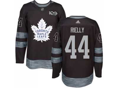 Men's Toronto Maple Leafs #44 Morgan Rielly Black 1917-2017 100th Anniversary Stitched NHL Jersey