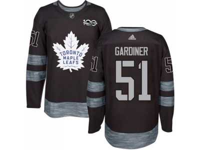Men's Toronto Maple Leafs #51 Jake Gardiner Black 1917-2017 100th Anniversary Stitched NHL Jersey