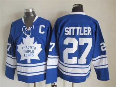 NHL Toronto Maple Leafs #27 Darryl Sittler blue Throwback Stitched jerseys
