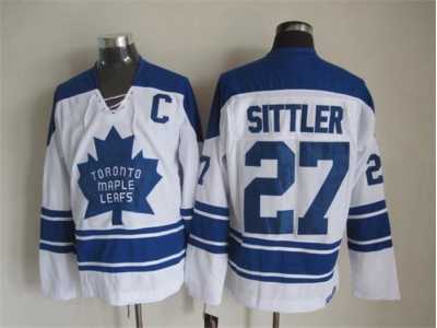 NHL Toronto Maple Leafs #27 Darryl Sittler white Throwback Stitched jerseys