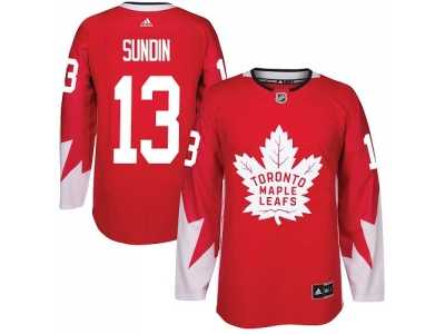 Toronto Maple Leafs #13 Mats Sundin Red Alternate Stitched NHL Jerse