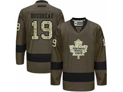 Toronto Maple Leafs #19 Bruce Boudreau Green Salute to Service Stitched NHL Jersey