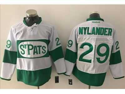 Toronto Maple Leafs #29 William Nylander White Green St. Patrick's Day Stitched NHL Jersey