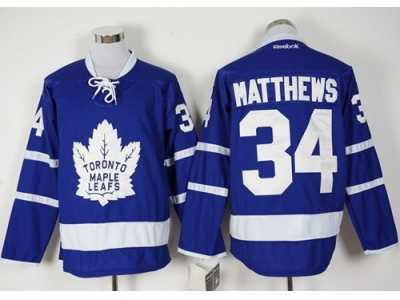 Toronto Maple Leafs #34 Auston Matthews Blue New Stitched NHL Jersey