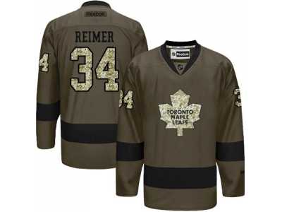 Toronto Maple Leafs #34 James Reimer Green Salute to Service Stitched NHL Jersey
