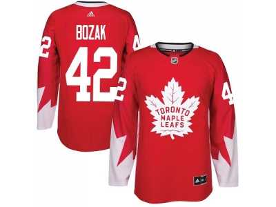 Toronto Maple Leafs #42 Tyler Bozak Red Alternate Stitched NHL Jersey