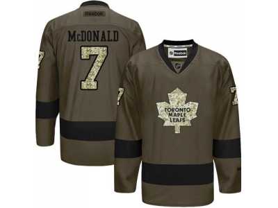 Toronto Maple Leafs #7 Lanny McDonald Green Salute to Service Stitched NHL Jersey